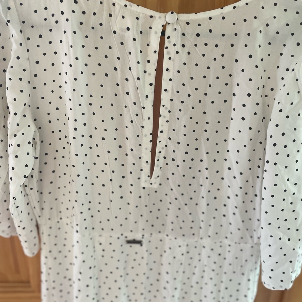 Billabong White Polka Dot Midi Dress - Picture 8 of 8
